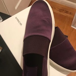 Vince purple slip on sneakers